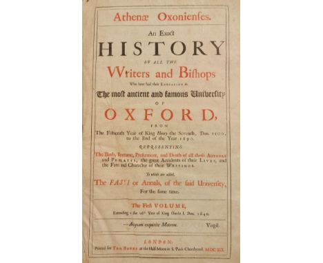 Sacheverell (Henry). An Impartial Account of What pass'd most Remarkable in the Last Session of Parliament, relating to the C