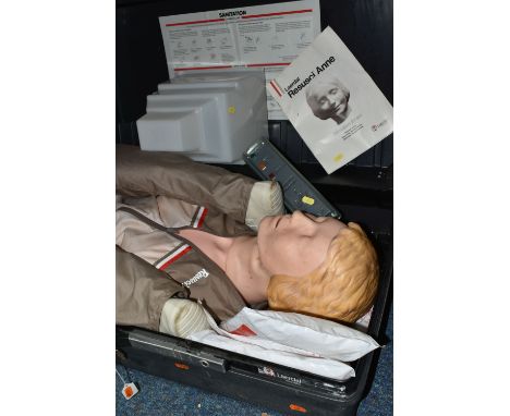 A 1980'S LAERDAL RESUSCI ANNE, with carry case and instruction booklet, five sealed packs of disposable Resusci Manikin airwa