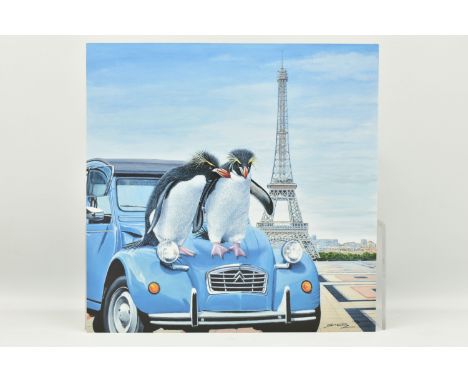 STEVE TANDY (BRITISH 1973) 'LE GRAND TOUR', a signed limited edition print, depicting penguins in Paris, 100/150 with certifi