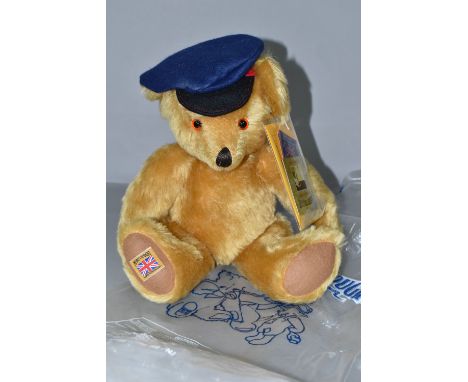 A LIMITED EDITION MERRYTHOUGHT 'RETURN TO SENDER' TEDDY BEAR, No.16 of 75, appears complete and in very good condition, with 