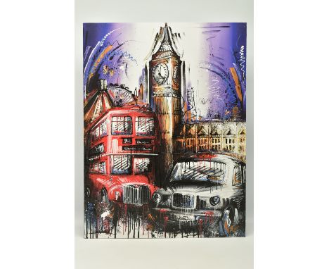 SAMANTHA ELLIS (BRITISH 1992) 'PLAYING FOR TIME', a signed limited edition print depicting London icons, 118/195 with certifi