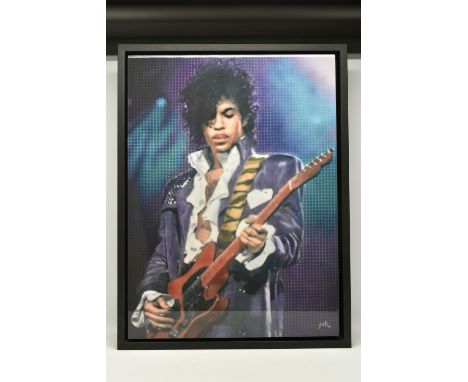 NICK HOLDSWORTH (BRITISH CONTEMPORARY) 'WHEN DOVES CRY', a signed limited edition print depicting a portrait of music legend 
