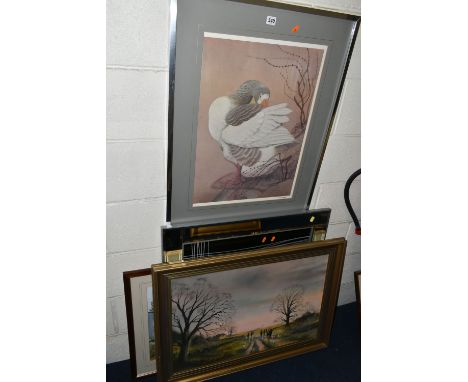 DECORATIVE 20TH CENTURY PICTURES ETC, comprising a Charles Frederick Tunnicliffe signed limited edition print 'Greylag Goose'