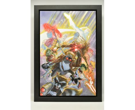 ALEX ROSS FOR DC COMICS (AMERICAN CONTEMPORARY) 'GUARDIANS OF THE GALAXY', a signed artist proof edition print on canvas, dep