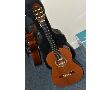AN ARTESANIA ADMIRA CLASSICAL GUTIAR, Virtuoso model, made in Spain, solid cedar wood top and rosewood veneer sides, together