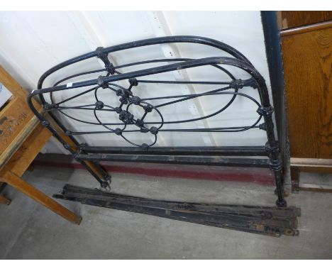 A Victorian steel double bed