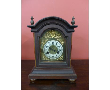 A 19th Century German Junghans beech mantel clock