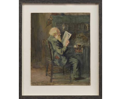 JOHN RENNIE MCKENZIE HOUSTON RSW (SCOTTISH 1856 - 1932),PORTRAIT OF JACK, CHARLIE AND JESSIE HOUSTON'S FATHERwatercolour on p