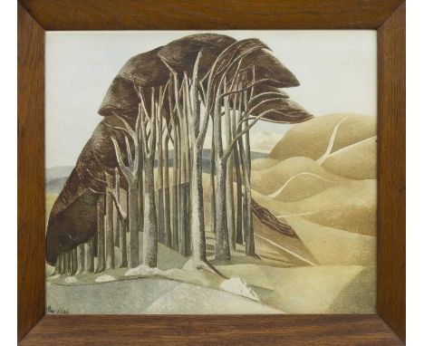 PAUL NASH (BRITISH 1889 - 1946),WOOD ON THE DOWNScolour offset lithograph on paper, published by W.J. Stacey, Londonimage siz