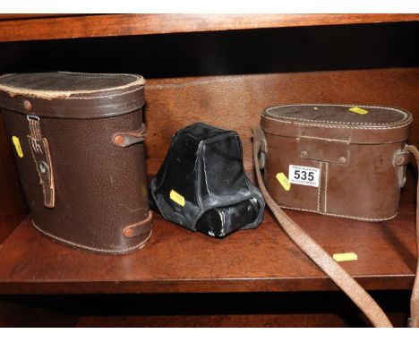 Binoculars and Vintage Camera 