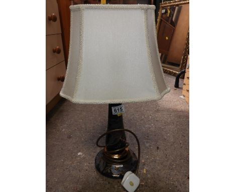 Glazed Ceramic Table Lamp with Shade 