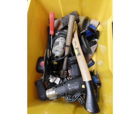 Plastic Crate and Contents - Tools 