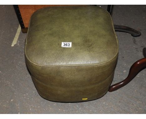 Leatherette Pouffe 