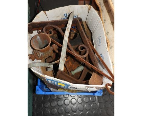 Boot Last, Wall Bracket and Vintage Mincer etc 