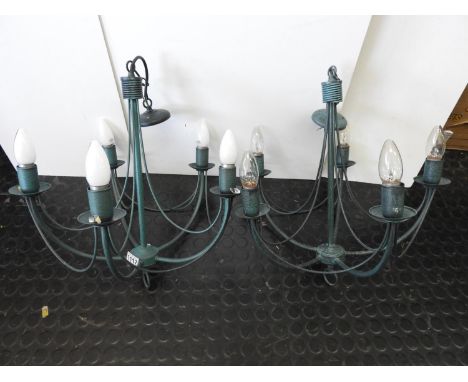 Pair of Modern Metal Ceiling Light Fittings 