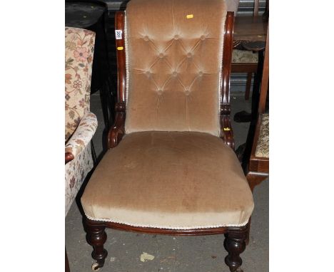 Edwardian Button Back Bedroom Chair 