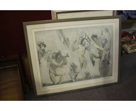 20th Century School Classical musicians, indistinctly signed and titled, dated 1990, numbered 1/85, lithograph, 70cm x 92cm