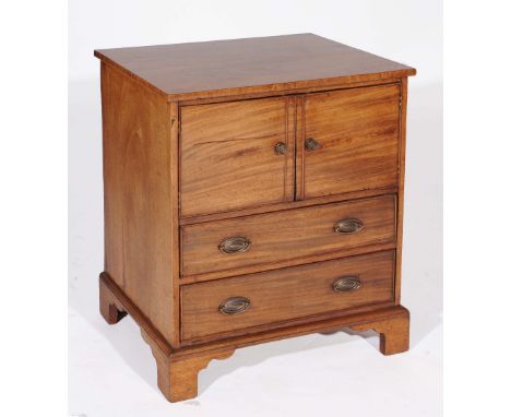 A 19TH CENTURY MAHOGANY CONVERTED COMMODE 58cm across