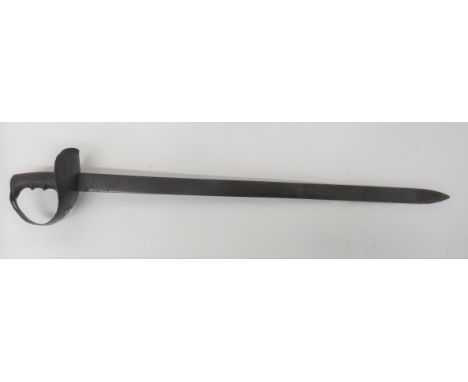 Early 19th Century Georgian Royal Navy Cutlass 28 3/4 inch, single edged blade. &nbsp;Forte with large stamped, crowned "GR" 