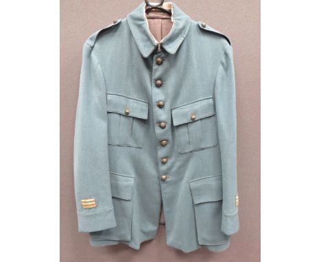 WW1 French Infantry Officer's Horizon Blue Tunic light horizon blue, fine quality cloth, single breasted, high collar tunic. 