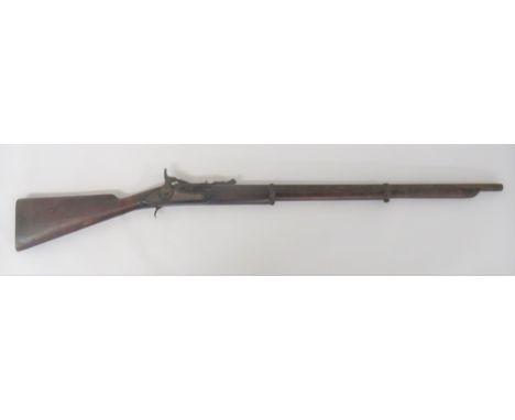 Obsolete Calibre Snider Rifle .577, 31 inch, shortened barrel. &nbsp;Rear ladder sight. &nbsp;Snider hinged, opening breech. 