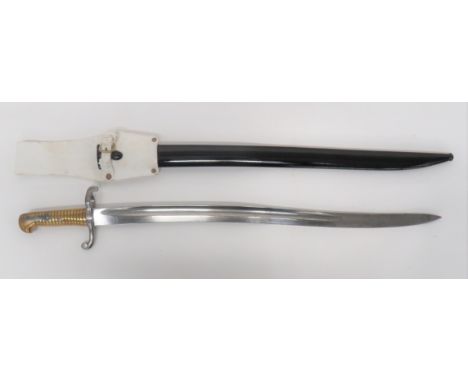 British P1853 Artillery Sword Bayonet 22 3/4 inch, single edged, yataghan blade with wide fuller. &nbsp;The forte with Inspec