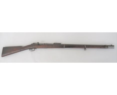 Obsolete Calibre Imperial German M71/84 Mauser Rifle 11.15 x 60R, 31 1/2 inch barrel. &nbsp;Front blade sight and rear, adjus