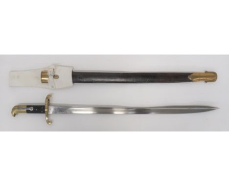 British Lancaster Sword Bayonet 24 inch, single edged, pipe back, quill point blade. &nbsp;The forte with date "06" and Ordna