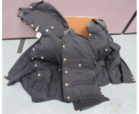 Various Officer Undress Tunics pre WW2 blue serge frock for King’s Liverpool Regiment.&nbsp; Plain collar, patch pockets, poi