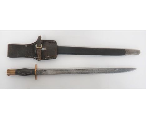 Conversion of a SMLE Bayonet 17 inch, single edged blade with fuller. &nbsp;Forte with maker "Wilkinson" dated "10/18". &nbsp