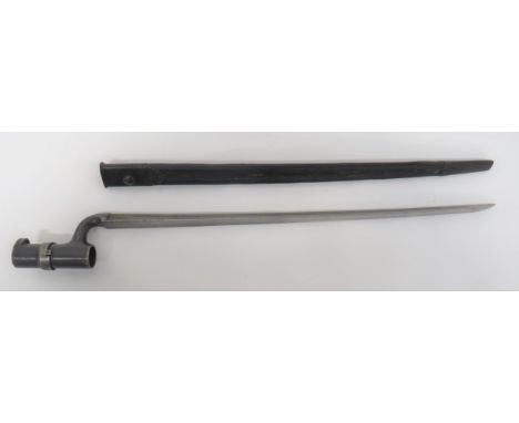 1853 Socket Bayonet To Fit An India Pattern Musket 17 1/2 inch, hollow ground, triangular form blade. &nbsp;Forte with Inspec