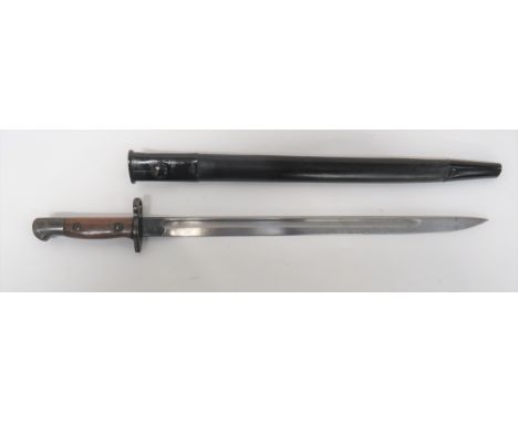 1914 Dated Converted Hook Quillon SMLE Bayonet 17 inch, single edged blade with fuller. &nbsp;The forte with maker "Sanderson