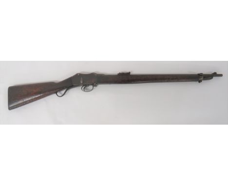 Deactivated Martini Action Carbine .303, 26 inch barrel with front blade sight and rear ladder sight. &nbsp;Unmarked body. &n