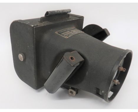 WW2 American K20 Aircraft Camera blackened rear box with side cocking lever and firing button. &nbsp;Long lens mount with bla