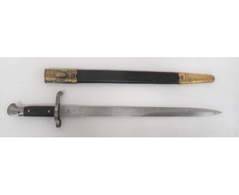 P1887 MK3 Martini Henry Sword Bayonet 18 1/4 inch, single edged blade with sharpened back edge point. &nbsp;Forte marked "Wil