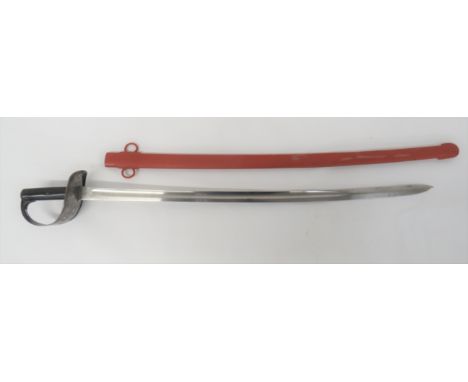 British 1883 Pattern Cavalry Trooper's Sword 34 1/4 inch, single edged, slightly curved blade with large fuller. &nbsp;Forte 