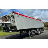 2005 STAS TRI AXLE TIPPING TRAILER - LIFT AXLE - EASY SHEET ROLL OVER COVER - AUTO TAIL DOOR