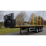 2005 DENNISON TRI AXLE 30FT TRAILER - 30FT/9.3 METERS FLAT BED - POST SOCKETS - LASHING HOOKS