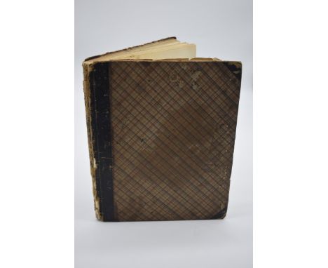 VICTORIAN ENTOMOLOGIST'S NOTEBOOK:&nbsp;mid-19thc commonplace book with calligraphic ownership of one B Adshead, various entr