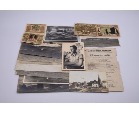 U-BOATS:&nbsp;small collection of vintage monochrome photographs depicting German U-boats, with some related other ephemera. 