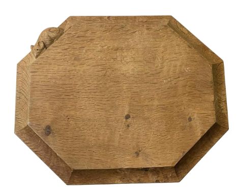Robert Thompson of Kilburn 'Mouseman' cheese board, 30cm across.