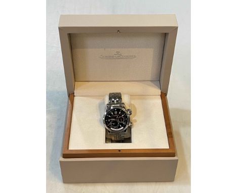 Jaeger Le Coultre Master Compressor Geographic watch in stainless steel, purchased 2005 from 1A Old Bond Street, serviced and