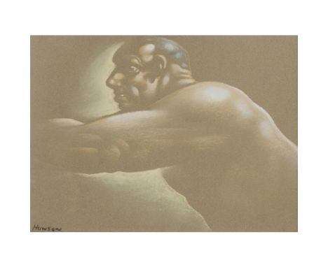 [§] PETER HOWSON (SCOTTISH B.1958)  GUEST   Signed, pastel  22cm x 29cm (8.75in x 11.5in)