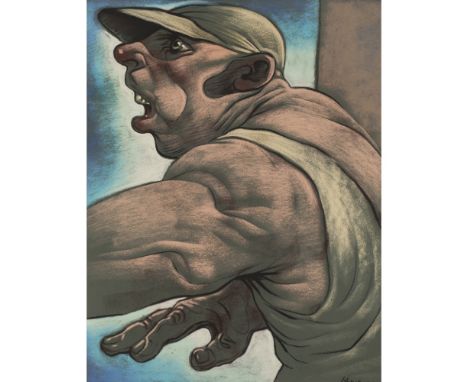 [§] PETER HOWSON (SCOTTISH B.1958)  UNTITLED   Signed, pastel  58cm x 43cm (22.75in x 17in)