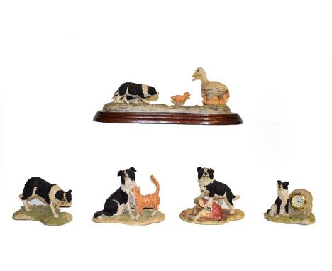 Border Fine Arts Collie models including 'Bob', 'Sweep', 'First Lesson', 'Hen Pecked', etc (qty on two trays) (a.f.)
