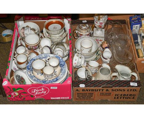 A quantity of 19th century and earlier English porcelain including Worcester and others 