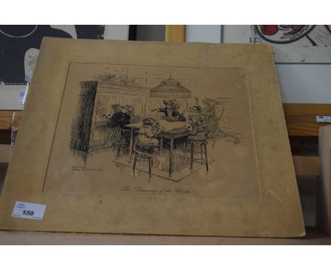 HARRY ROWNTREE, BLACK AND WHITE PRINT 'THE DISCOVERY OF THE CHEAT'