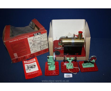 A Mamod SE1a steam engine, boxed.
