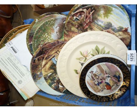 A quantity of display Plates including Bradex 'Country crafts', Palissey 'American bird' series, etc.