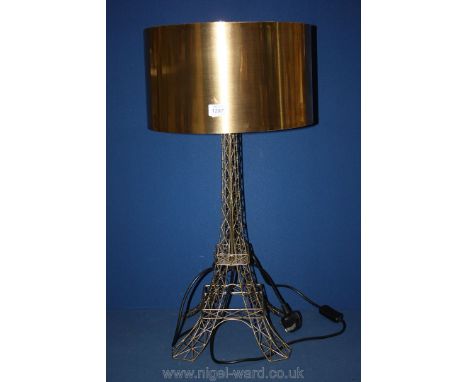 An 'Eiffel Tower' table Lamp 